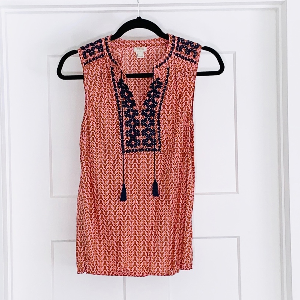 J. Crew Blouse\Tank w/embroidery